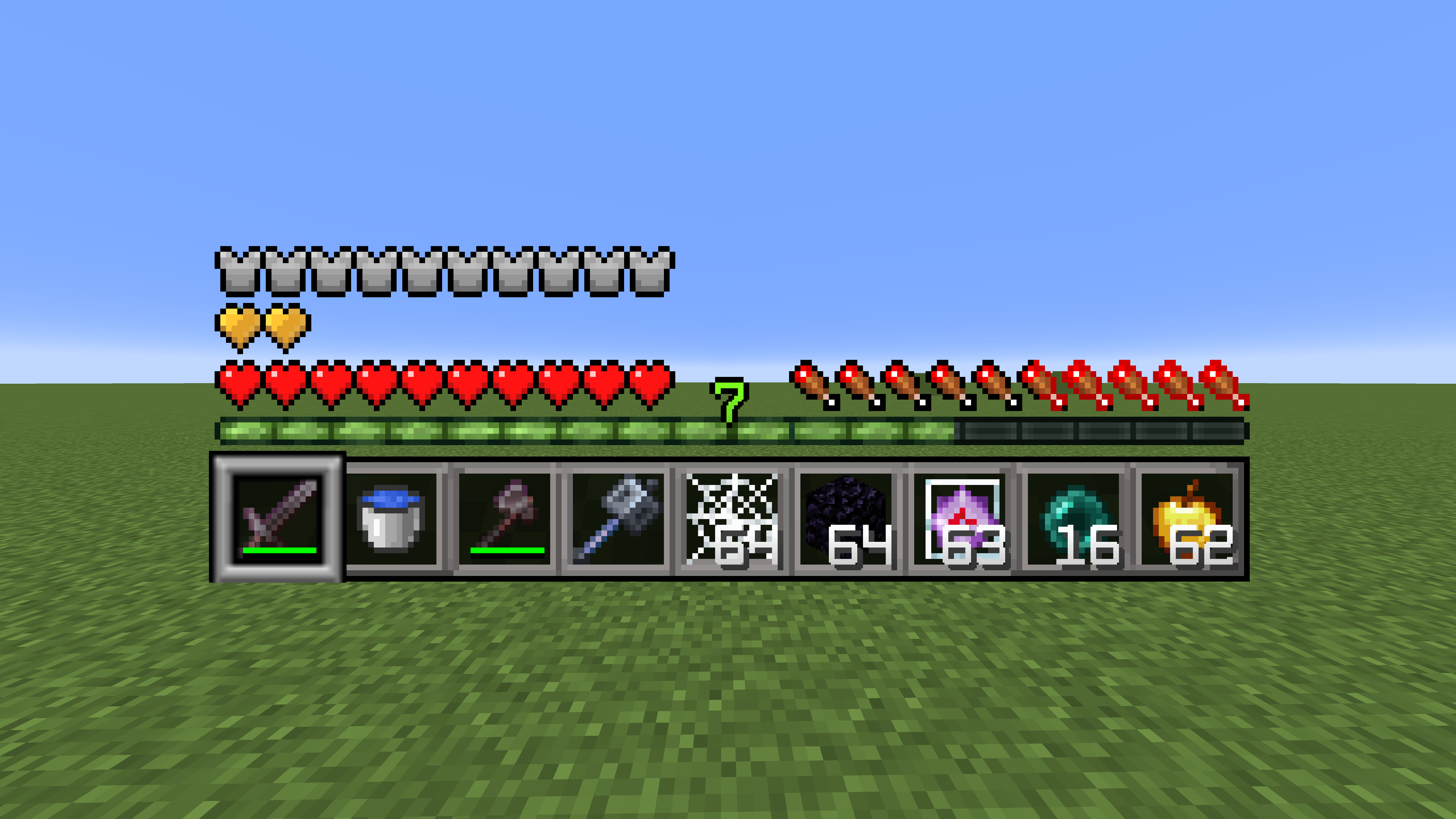 Shows the GUI and Hotbar