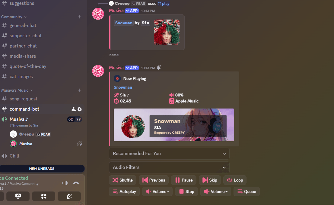 Musiva Discord Controller